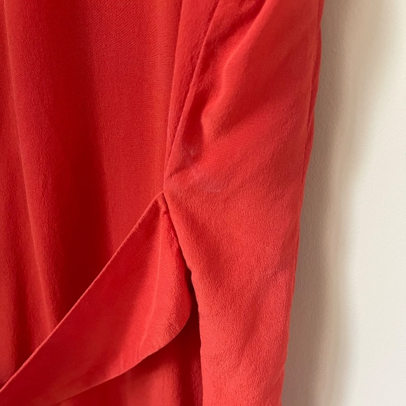ALL SAINTS ORANGE SILK DRESS - Picture 5 of 5
